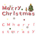 圣诞快乐创意英文字体