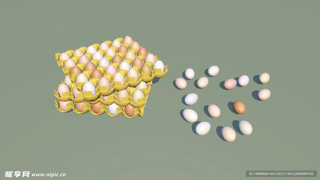 托盘及散称鸡蛋场景