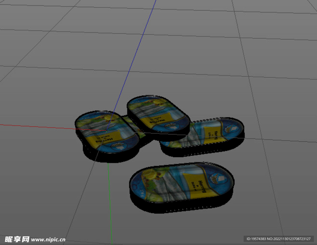C4D模型 罐头 