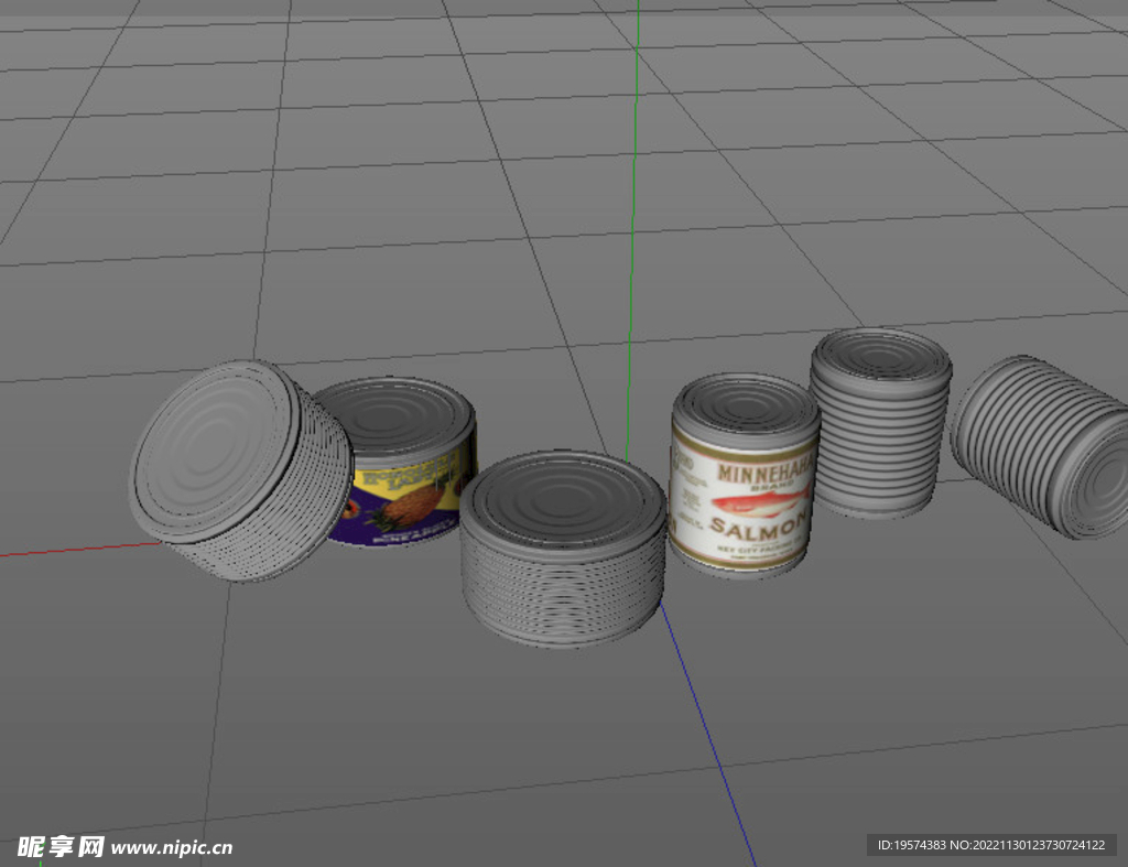 C4D模型罐头  