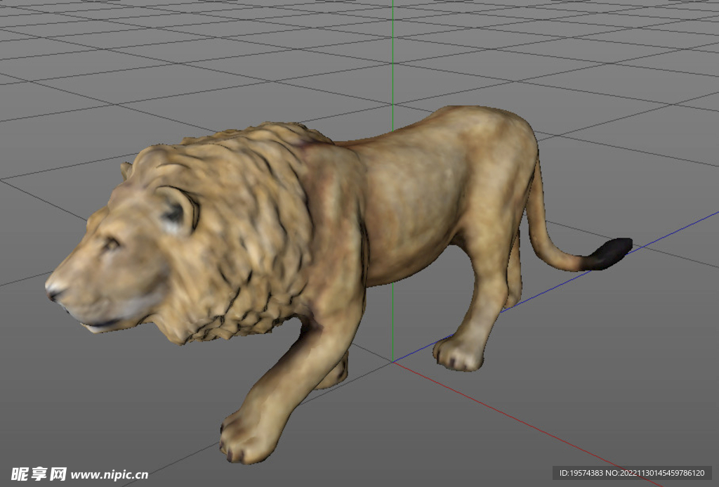 C4D模型狮子