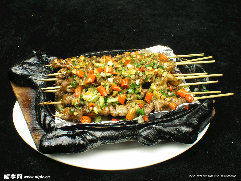 铁板羊肉串