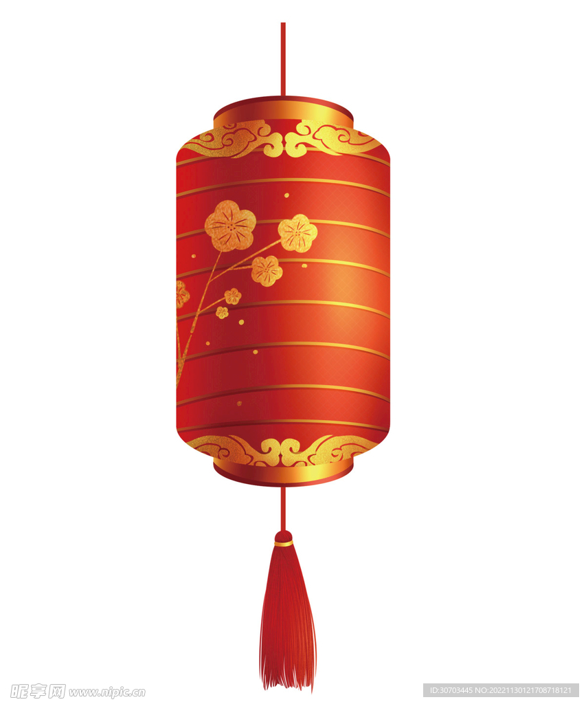 一个红色灯笼