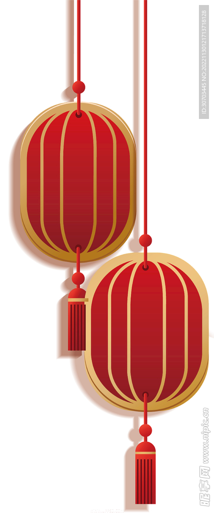 两个红色灯笼