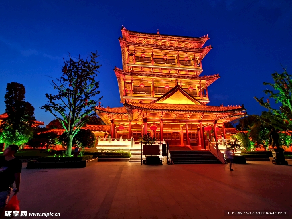 夜景台儿庄