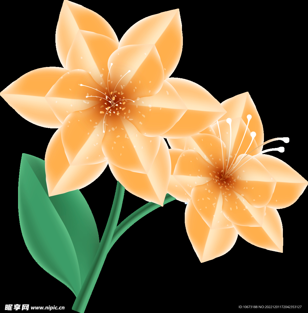卡通手绘花卉