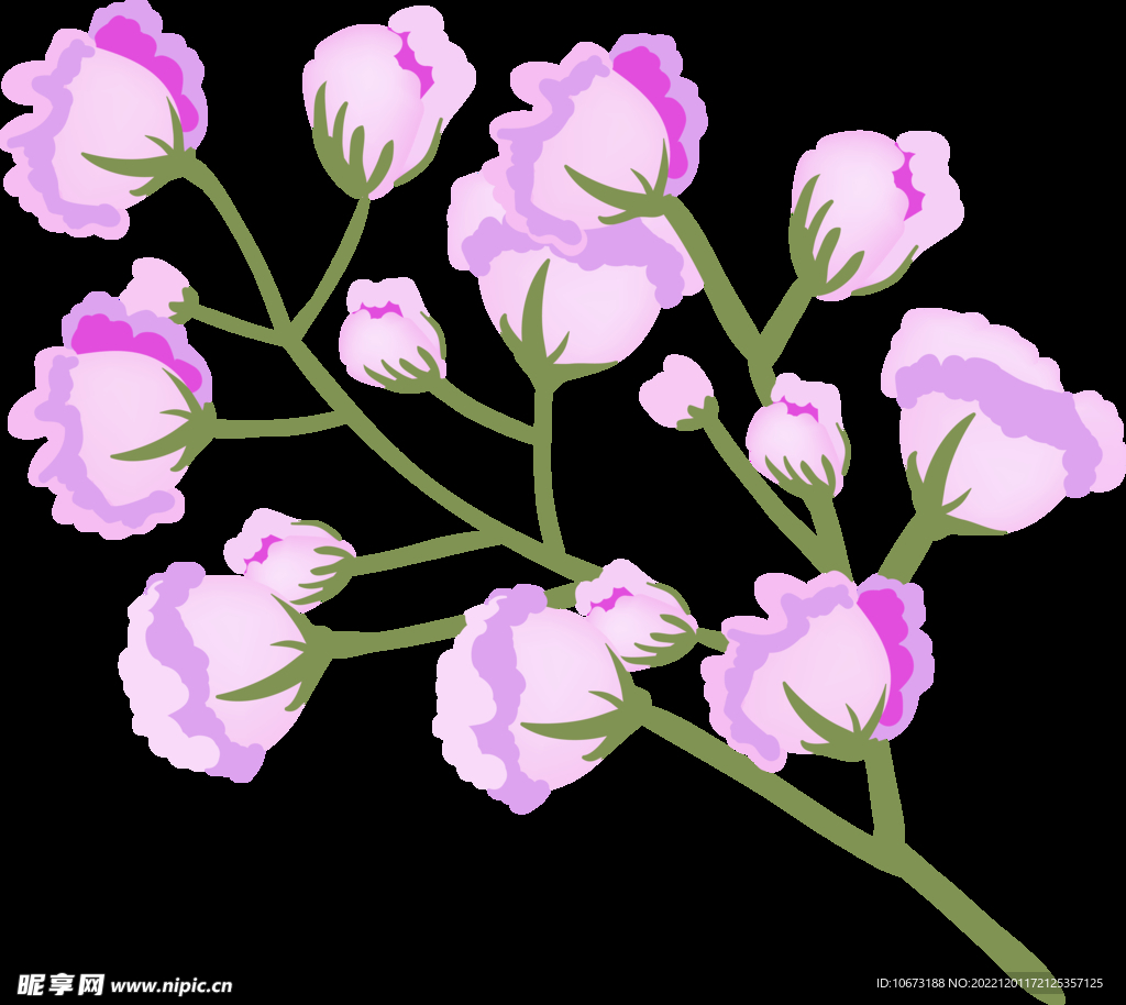 卡通手绘花卉