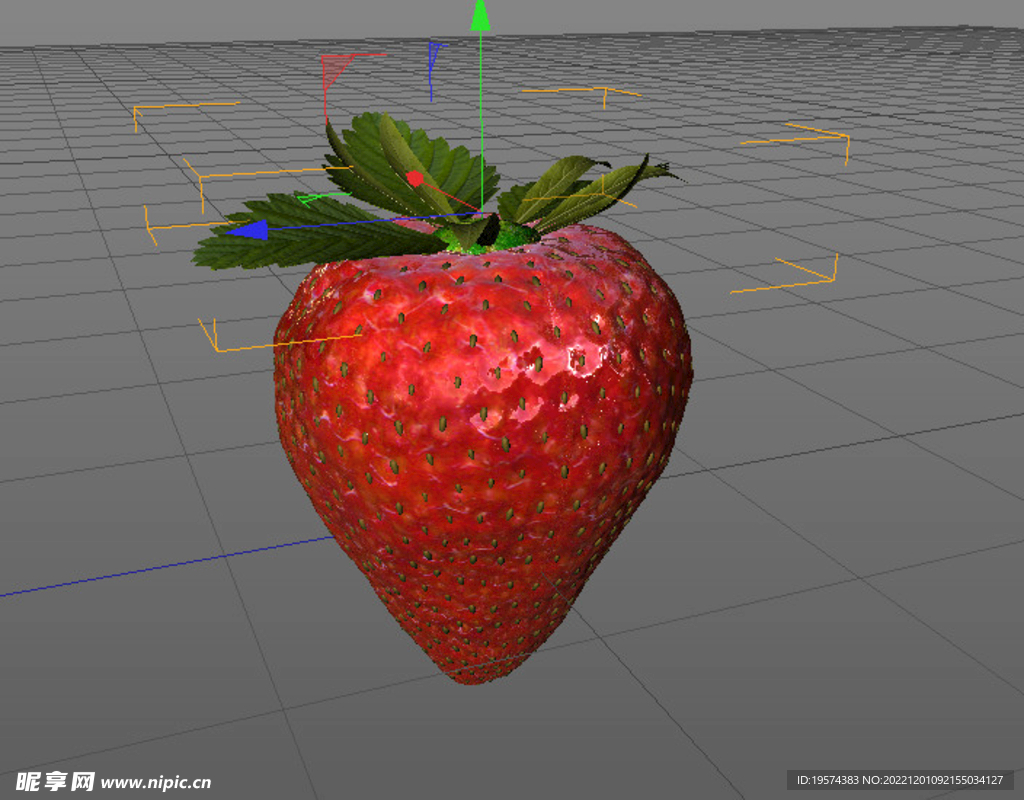 C4D模型草莓