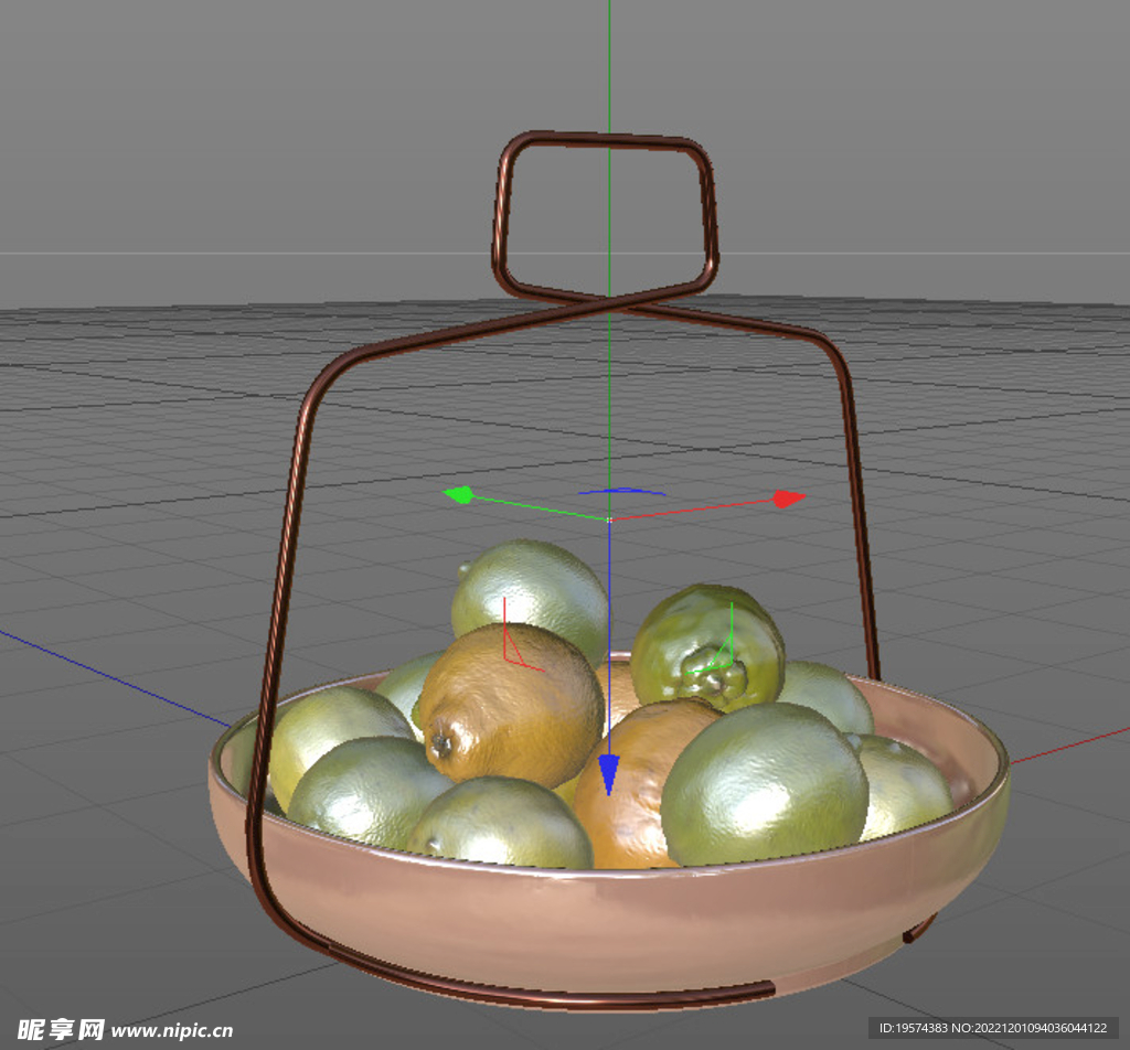 C4D模型柠檬