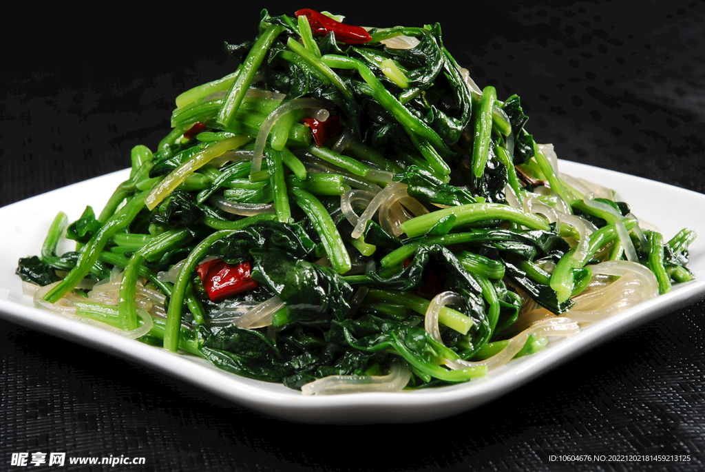 菠菜拌粉条