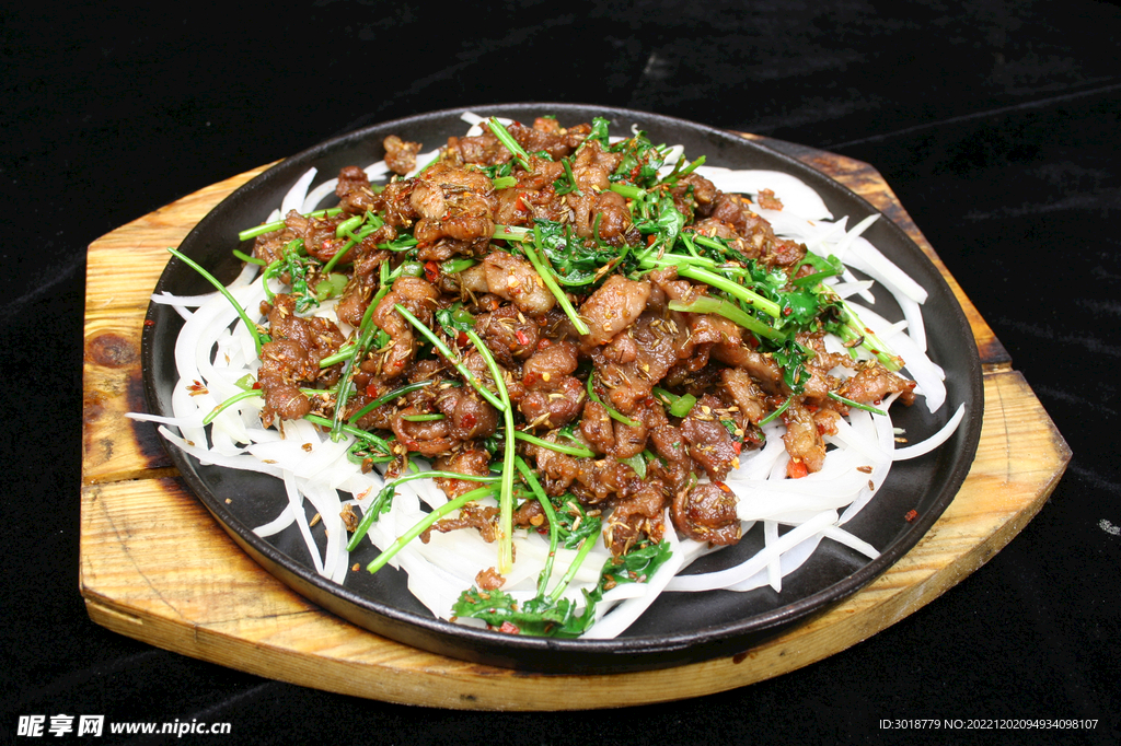 铁板羊肉