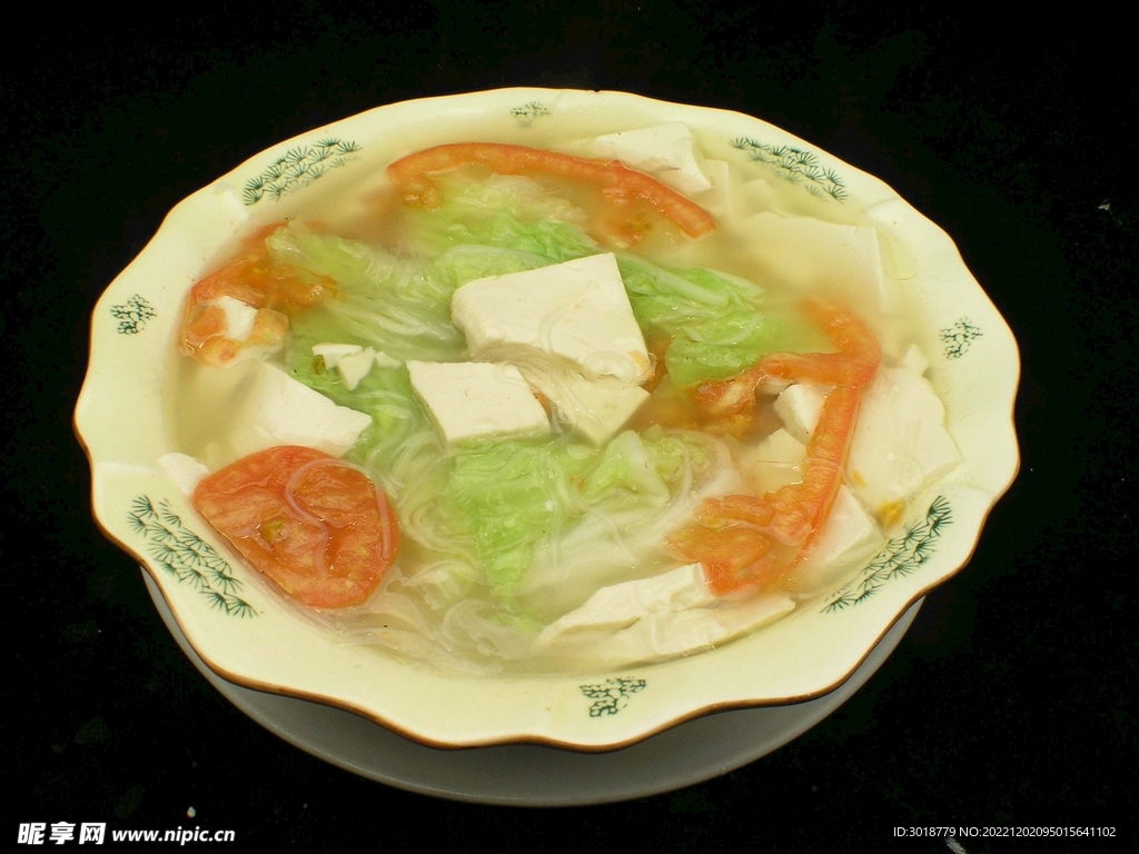 白菜粉丝豆腐汤