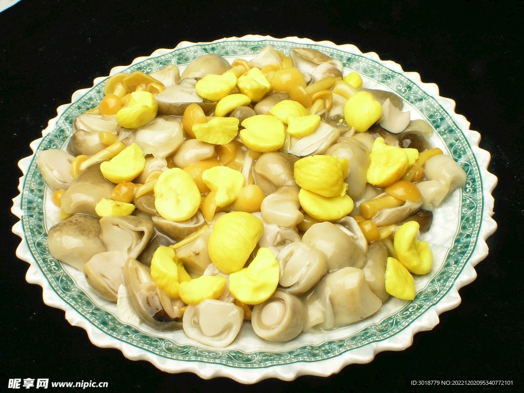 板栗炒双菇