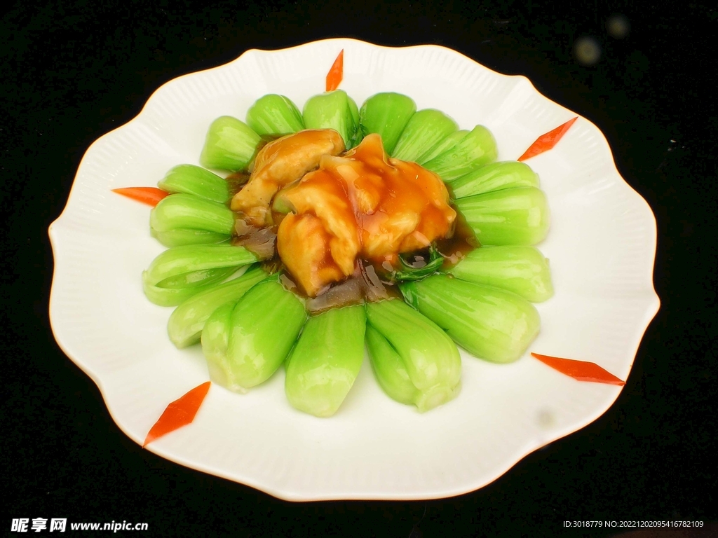 鲍汁菜胆猴头菇