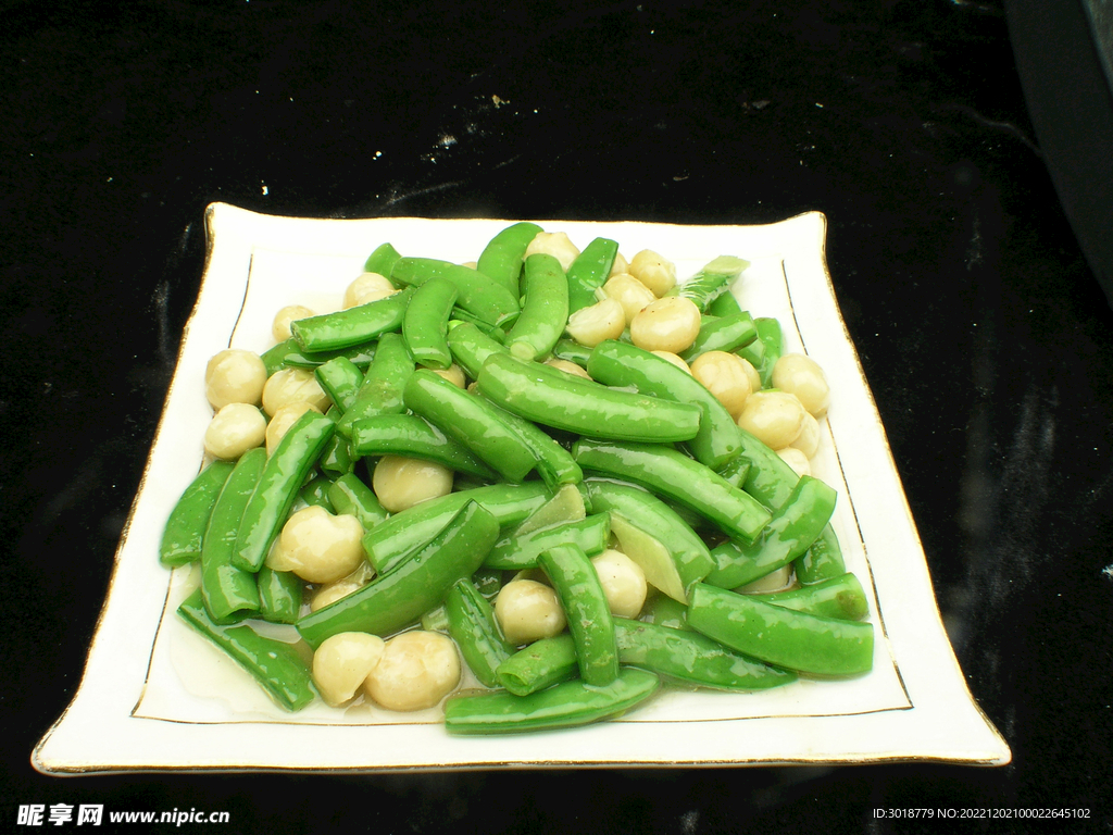 夏果炒甜豆