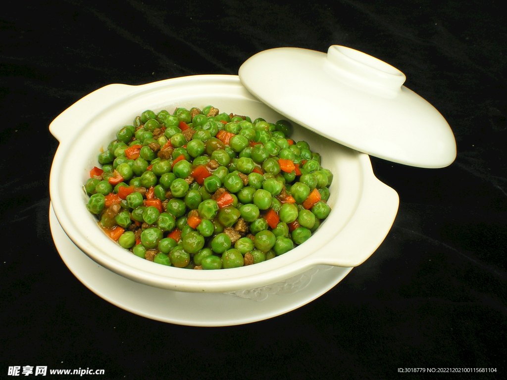 鲜豌豆牛肉粒