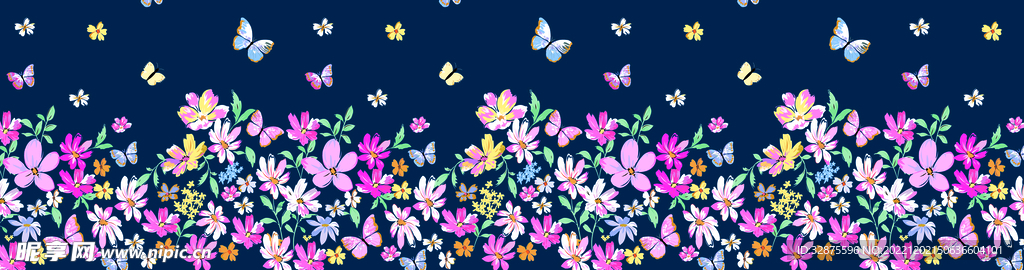 手绘花 碎花 树叶