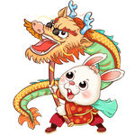 兔年舞龙喜庆