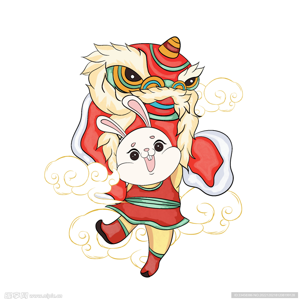 舞狮兔子
