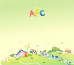 abc房子绿色背景