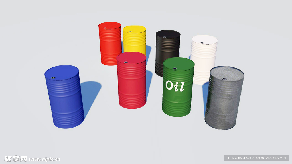 石油桶三维模型