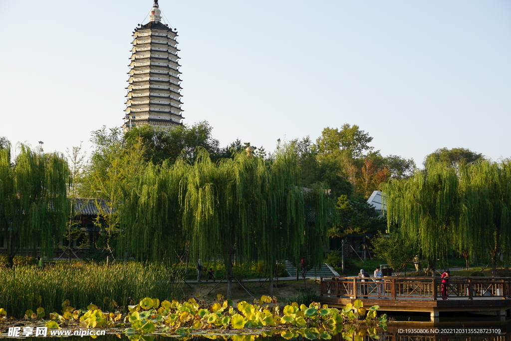 沈阳塔湾舍利塔秋天景色