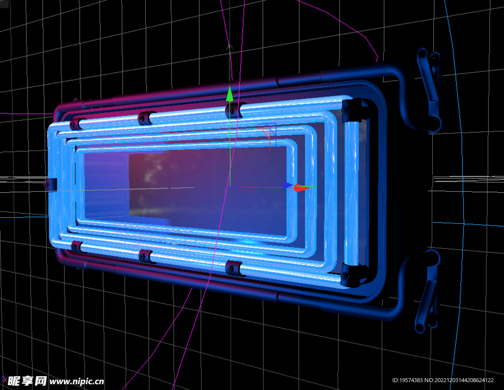 C4D模型灯牌