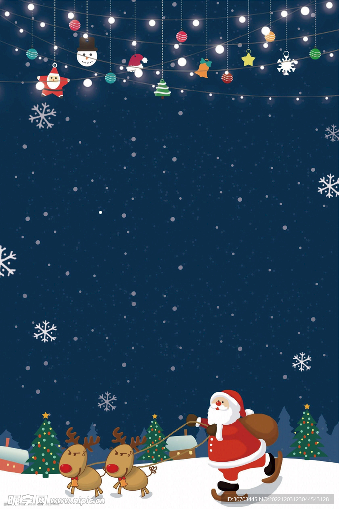 圣诞老人和蓝色背景