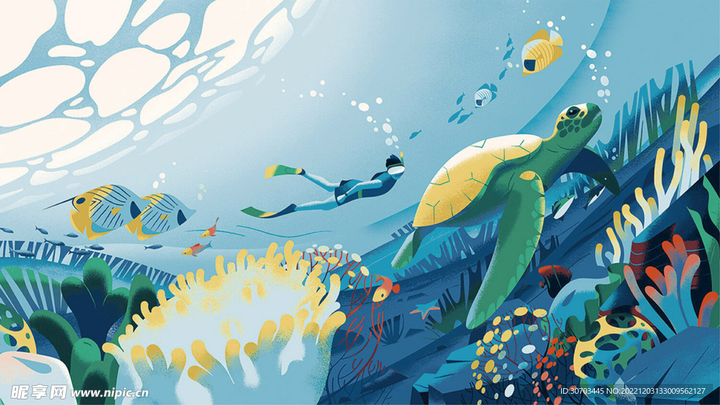 海里的海洋植物