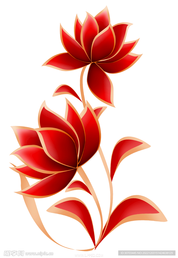 红色的花