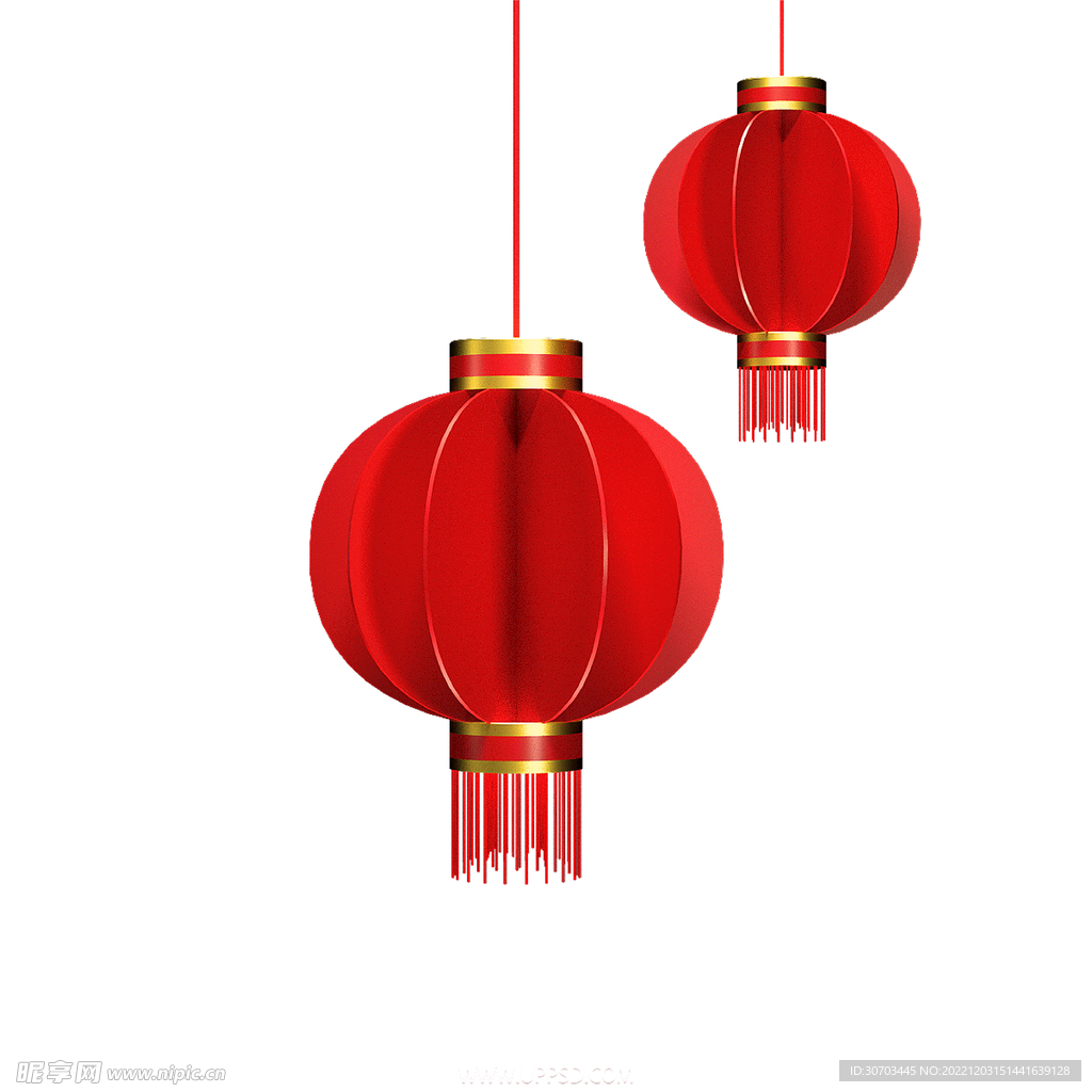 红色灯笼和流苏