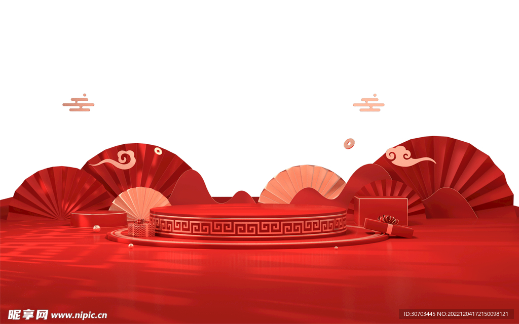 红色扇子