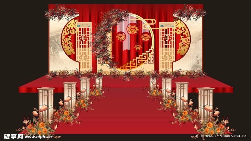 中国风婚礼背景