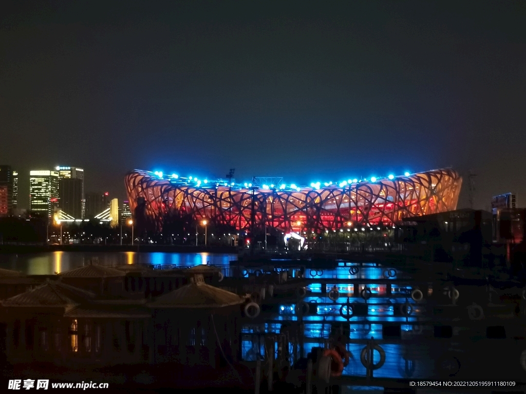 鸟巢夜景