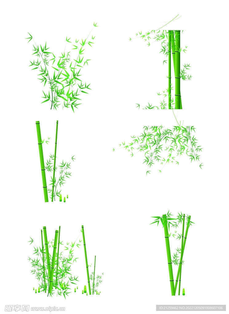 古风意境绿色竹子素材