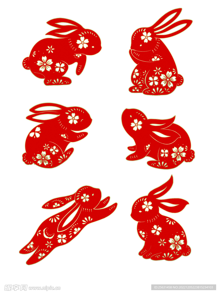 剪纸兔子
