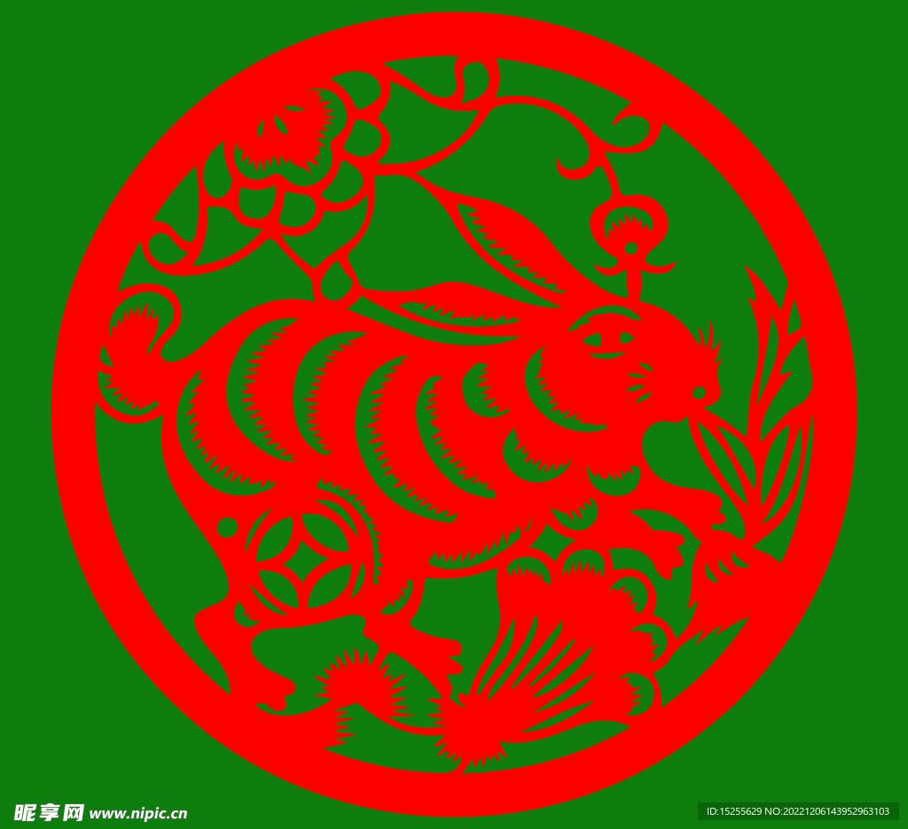 兔子剪纸
