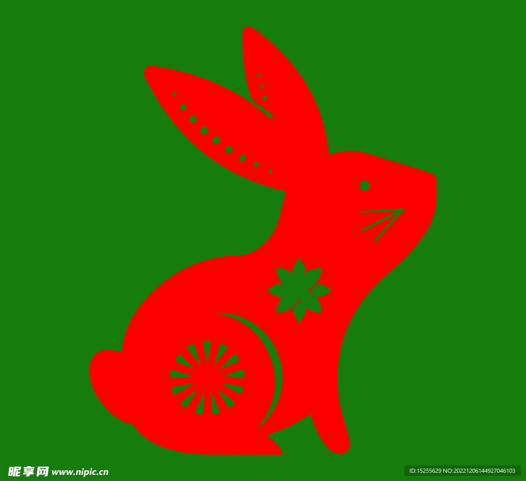 兔子剪纸