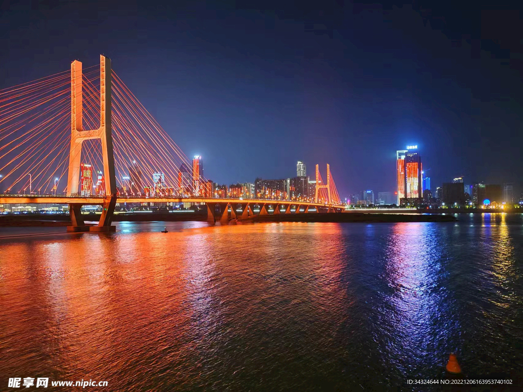 城市夜晚江景