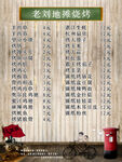老刘价目表