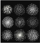 绚烂节日烟花矢量素材