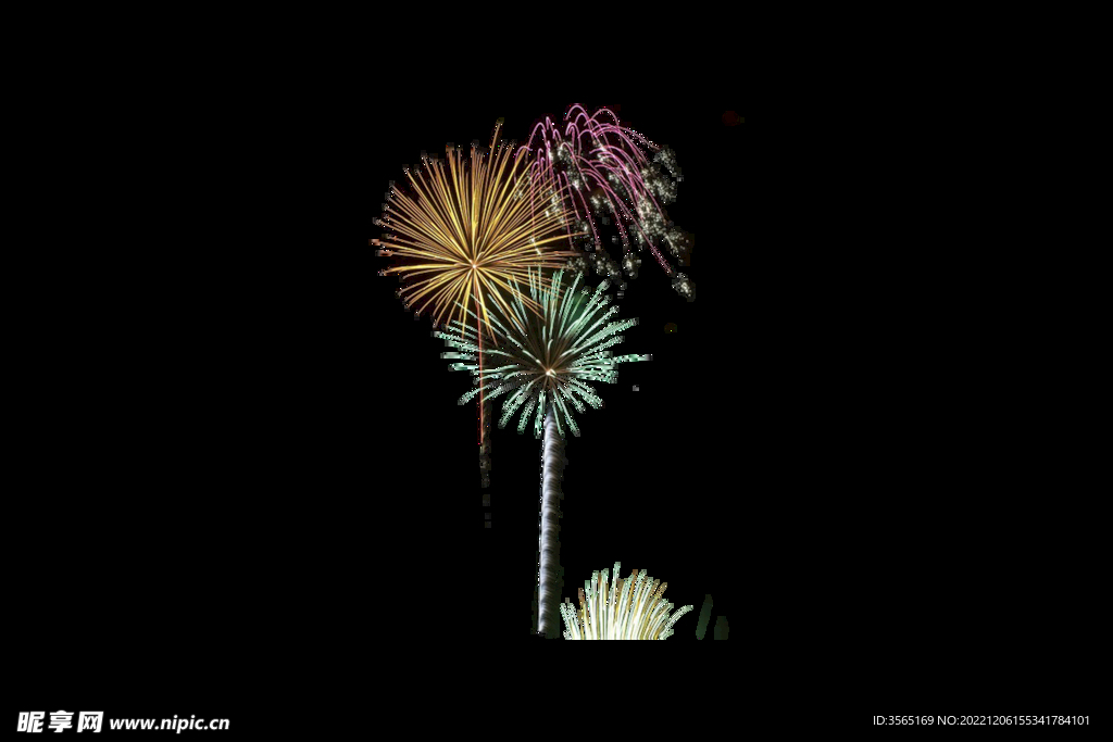 节日烟花透明PNG素材