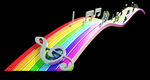 3D音符和彩虹乐谱