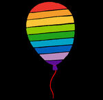 彩虹色的气球