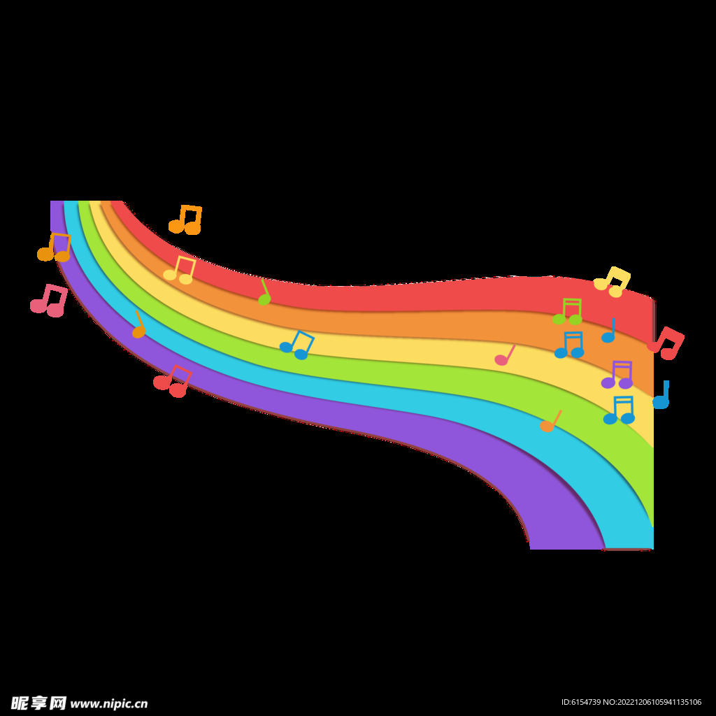 彩虹和音符