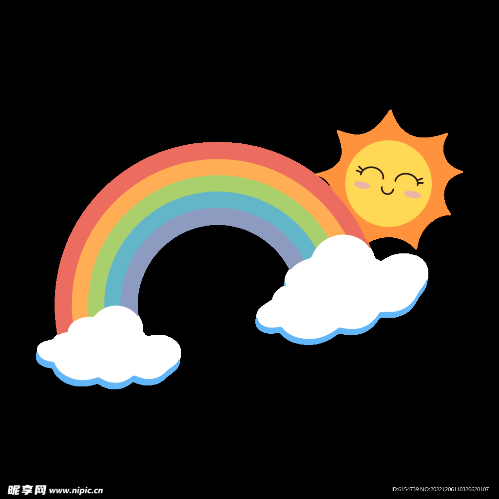 太阳彩虹云朵