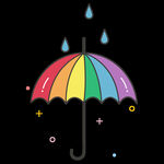 彩虹雨伞