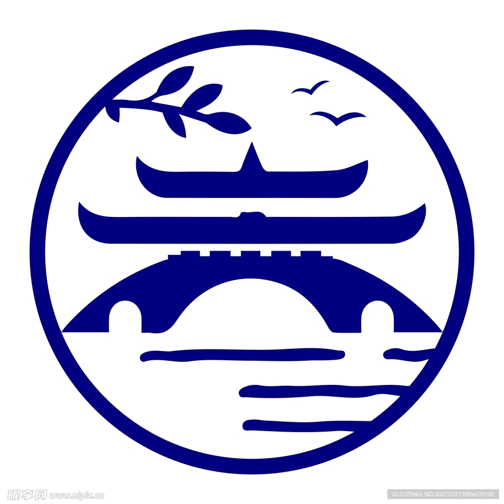 城市地标古建筑古桥景点logo