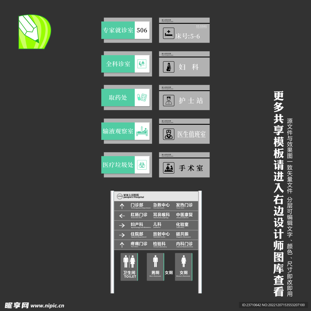 医院科室牌