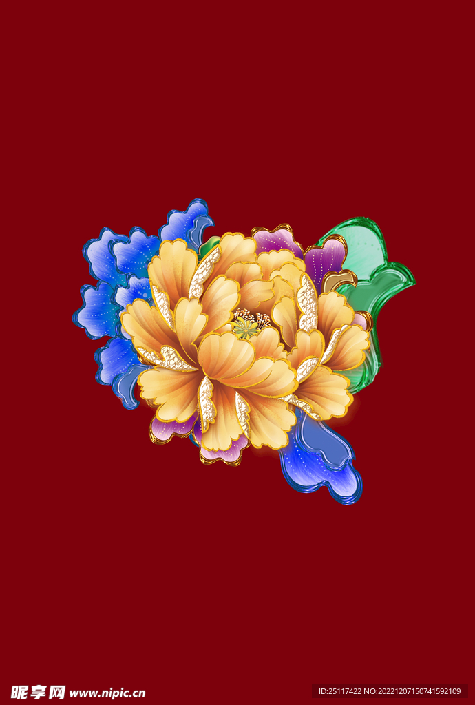 牡丹花图案背景
